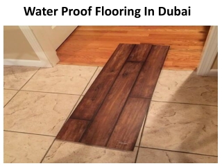 Waterproof Flooring Dubai