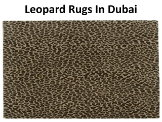 Leopard Rugs in Dubai