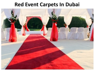 Red Events Carpets Dubai