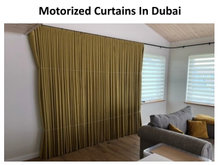 Motorized Curtains Dubai