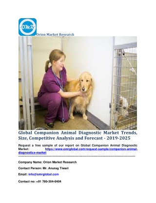 Global Companion Animal Diagnostic Market Trends, Size, Competitive Analysis and Forecast - 2019-2025