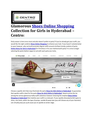 Glamorous Shoes Online Shopping Collection for Girls in Hyderabad – Centro: