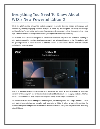 The Wix Editor X Review You've Been Waiting For