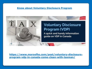 Know about Voluntary Disclosure Program