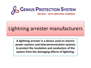 Lightning arrester manufacturers in delhi