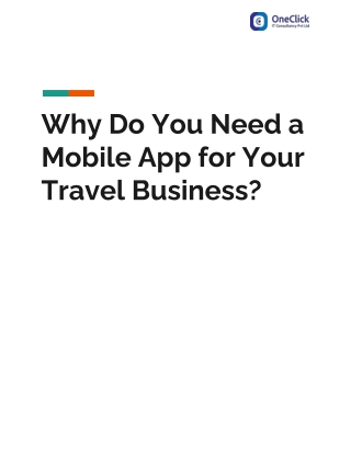 Why Mobile Application is Important for Your Travel Business?