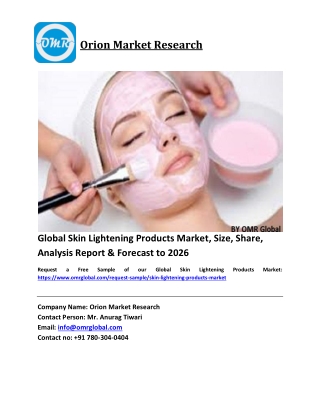 Global Skin Lightening Products Market Size, Industry Trends, Share and Forecast 2020-2026