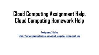 Cloud Computing Assignment Help