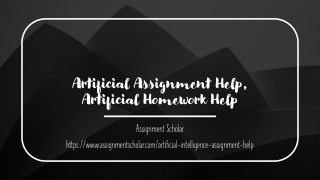 Artificial Assignment Help