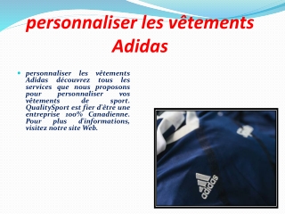 personnaliser les vêtements Adidas