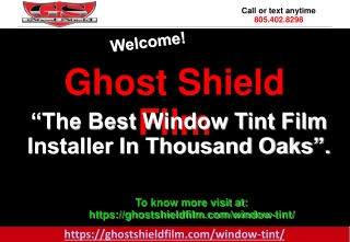 Window Tint in Thousand Oaks-Ghostshieldfilm