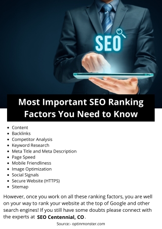 Most Important SEO Ranking Factors You Need to Know