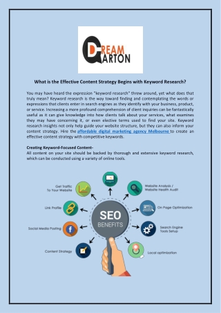 What is the Effective Content Strategy Begins with Keyword Research?