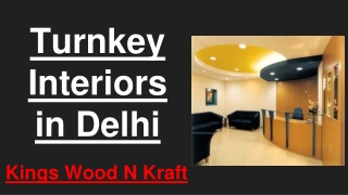 Interior Turnkey Contractors in Delhi NCR