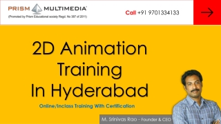 2D Animation Course Online Training in Hyderabad - Prism Multimedia