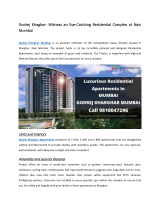 Godrej Kharghar Booking Offers