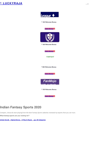 Online fantasy sports sites in India