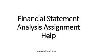 Financial Statement Analysis Assignment Help