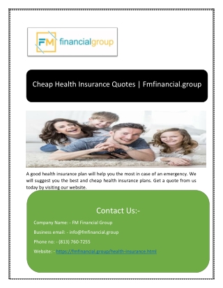 Choosing Life Insurance | Fmfinancial.group