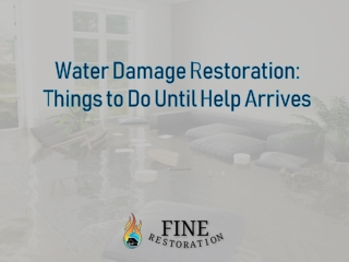 Water Damage Restoration: Things to Do Until Help Arrives