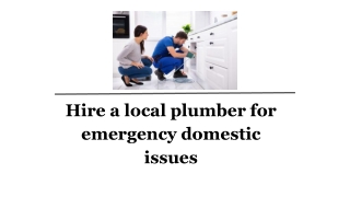 Instant Hire a local plumber for emergency domestic issues in Columbus