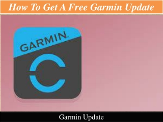 How to Get a Free garmin update