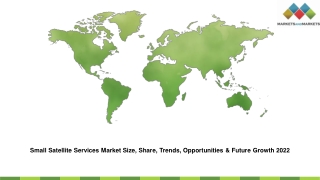 Small Satellite Services Market Size, Share, Trends, Opportunities & Future Growth 2022