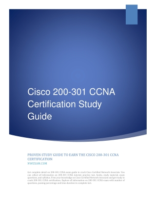 Proven Study Guide to Earn the Cisco 200-301 CCNA Certification