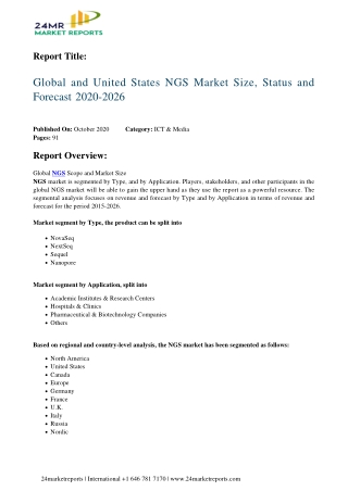 NGS Market Size, Status and Forecast 2020-2026