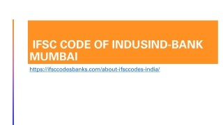 IFSC CODE OF INDUSIND-BANK MUMBAI