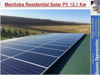 Manitoba Residential Solar PV