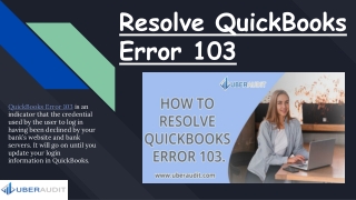 Resolve QuickBooks Error 103