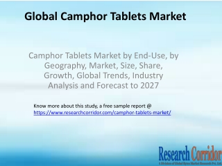 Camphor Tablets Market by End-Use, by Geography, Market, Size, Share, Growth, Global Trends, Industry Analysis and Forec