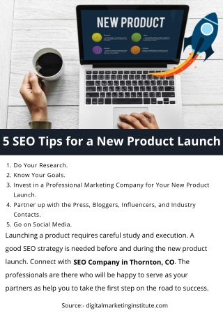 5 SEO Tips for a New Product Launch