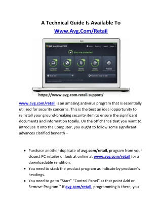 A Technical Guide Is Available To Www.Avg.Com/Retail