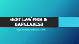 Best law firm in Bangladesh