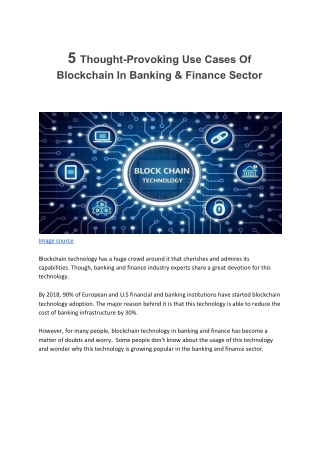 Blockchain Use Cases in Banking & Finance | Blockchain Applications in Banking