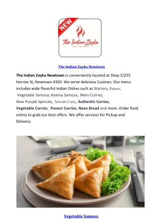 5% off  - Indian Newtown - The Indian Zayka Restaurant, Qld