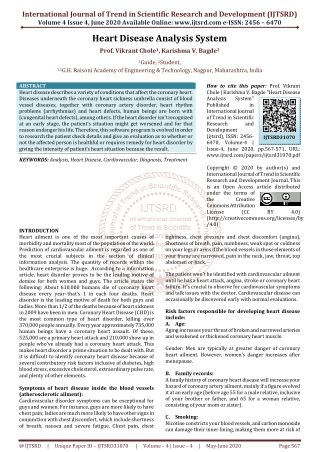 Heart Disease Analysis System