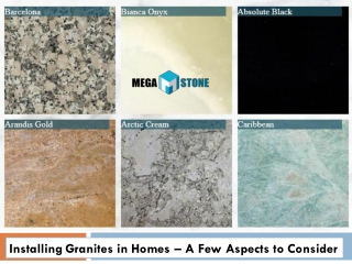 Installing Granites in Homes – A Few Aspects to Consider
