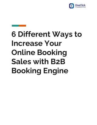6 Different Ways to Increase Your Online Booking Sales