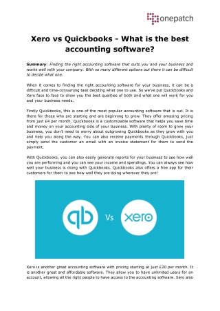 Xero vs Quickbooks - What is the best accounting software?