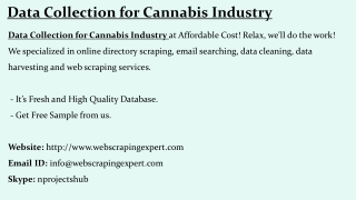 Data Collection for Cannabis Industry