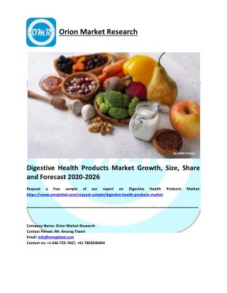 Digestive Health Products Market Research and Forecast 2020-2026