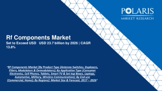 RF Components Market [By Product Type (Antenna Switches, Duplexers, Filters, Modulators & Demodulators); By Application