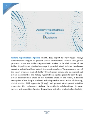 what is Axillary Hyperhidrosis