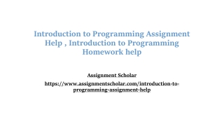 Programming Assignment Help