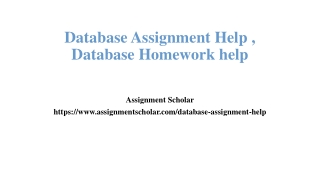 database assignment help