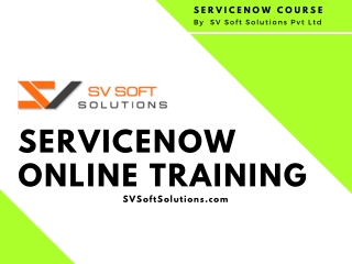 Servicenow Course Online Training by SV Soft Solutions
