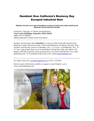 Humbled: How California’s Monterey Bay Escaped Industrial Ruin